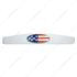 67008 by UNITED PACIFIC - Mud Flap Weight - 4" x 24", Chrome Bottom, with Oval USA Flag Emblem