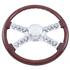 88129 by UNITED PACIFIC - 18" 3D Skull Steering Wheel with Hub and Horn Button Kit, 4-Spoke, for 1998-05 Peterbilt 2001-02 Kenworth
