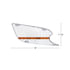 41783 by UNITED PACIFIC - Grille Air Intake - RH, Chrome, with Reflector LED Light, Amber LED/Amber Lens, for 2013+ Peterbilt 579