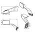 42242 by UNITED PACIFIC - Hood Mirror - Driver Side, Chrome/Black, Heated, Sequential Turn Signal, For 2008-2013 Volvo VNL