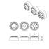 42426 by UNITED PACIFIC - A/C Control Switch Cover - 6 Pieces, Chrome, Plastic, for 2018-2023 Freightliner Cascadia