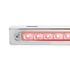 37517 by UNITED PACIFIC - Light Bar - Stainless Steel, Sequential, Auxiliary Light, Red LED, Clear Lens, Left to Right, 14 LED Light Bar