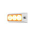 37627 by UNITED PACIFIC - Multi-Purpose Warning Light - High Power Warning Light, with Chrome Bezel and Amber LED's