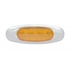 37647 by UNITED PACIFIC - Clearance/Marker Light, Amber LED/Amber Lens, with Chrome Bezel, 3 LED