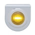 37790 by UNITED PACIFIC - Marker Light - Mini, LED, with Bracket, Dual Function, 3 LED, Amber Lens/Amber LED, Stainless Steel, 0.81" Lens, Round Design