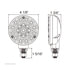 38124 by UNITED PACIFIC - Turn Signal Light - 21 LED Single Face, Amber LED/Clear Lens