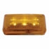 38158 by UNITED PACIFIC - 6-LED Single Function Rectangular Clearance/Marker Light, Amber LED, Amber Lens