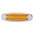 38305 by UNITED PACIFIC - Clearance Light - Reflector Rectangular Light with Bezel, 12 LED, Amber LED/Lens