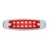 38306 by UNITED PACIFIC - Clearance/Marker Light - Red LED/Red Lens, Rectangle Design, with Reflector, 12 LED