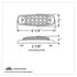 38306 by UNITED PACIFIC - Clearance/Marker Light - Red LED/Red Lens, Rectangle Design, with Reflector, 12 LED