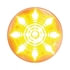 38366 by UNITED PACIFIC - Clearance/Marker Light, Amber LED/Clear Lens, Beehive Design, 2", 9 LED