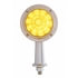 38440 by UNITED PACIFIC - LED Honda Light - Amber Lens/Amber LED, Chrome-Plated Housing, Watermelon Design, 2-1/8" Mounting Arm