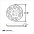 38770B by UNITED PACIFIC - Stop/Turn/Tail Light - 10 LED, 4", Round, Red LED/Red Lens, 3-Pin Female Bullet Plug, 12 VDC, IP67, Universal