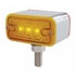 38840 by UNITED PACIFIC - Auxiliary Light - 3 LED T Mount Double Face Light without Bezel, Amber & Red LED/Amber & Red Lens