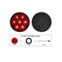 39117BRK by UNITED PACIFIC - Brake/Tail/Turn Signal Light - 7 LED 4" Competition Series, Kit, Red LED/Red Lens