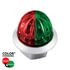 39237 by UNITED PACIFIC - Clearance Light - 3/4", 4 LED, Mini Watermelon, Red and Green LED, Clear Lens, Double Fury