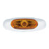 39254 by UNITED PACIFIC - Clearance/Marker Light - 4-3/16" Wide, 3 LED, Chrome, ViperEye Effect, Amber LED/Amber Lens