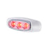 39312 by UNITED PACIFIC - Clearance/Marker Light - Red LED/Clear Lens, with Reflector, 5 LED