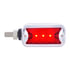 39365 by UNITED PACIFIC - Marker Light - 3 LED, Straight Mount, Double Face, with Chrome Bezel and Horizontal Visor, Amber and Red Lens/Amber and Red LED, Chrome-Plated Steel, Rectangle Design