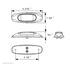 39482B by UNITED PACIFIC - Clearance/Marker Light - Red LED/Clear Lens, with Reflector, 3 LED