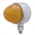 39492 by UNITED PACIFIC - Single Face LED Marker Light - 17 LED, Amber Lens/Amber LED, Chrome-Plated Steel, Beehive Design