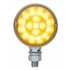 39547 by UNITED PACIFIC - Auxiliary Light - 17 LED Dual Function Reflector Single Face Light, Amber LED/Amber Lens