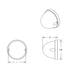 39657 by UNITED PACIFIC - Truck Cab Light - 17 LED Dual Function Watermelon Clear Reflector Flush Mount Kit