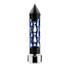 71203 by UNITED PACIFIC - Gearshift Knob - Brooklyn Style Spike, Matte Black Finish, Thread-On with Blue LED