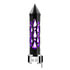 71206 by UNITED PACIFIC - Gearshift Knob - Brooklyn Style Spike, Matte Black Finish, Thread-On with Purple LED