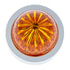 86069 by UNITED PACIFIC - Bumper Guide - Bumper Guide Top, Watermelon Lens, with Chrome Base, Amber