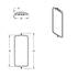 86501B by UNITED PACIFIC - Door Mirror - "West Coast", 7" x 16", 18 LED, Stainless Steel, Heated