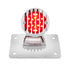 86852 by UNITED PACIFIC - Tail Light - Motorcycle LED "Bobber" Style Horizontal, with Chrome Grille Bezel, Smoke Lens