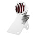 86854 by UNITED PACIFIC - Tail Light - Motorcycle LED "Bobber" Style Vertical, with Chrome Grille Bezel, Red Lens