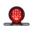 86859 by UNITED PACIFIC - Tail Light - Motorcycle LED, Rear Fender, with Gloss Black Grille Bezel , Red Lens
