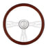 88133 by UNITED PACIFIC - 18" Flame Steering Wheel with Hub and Horn Button Kit, 3-Spoke, for Freightliner 1989-July 2006