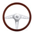 88140 by UNITED PACIFIC - Steering Wheel - 18", Chrome, GT, with Hub, for 1998-2005 Peterbilt/2001-2002 Kenworth