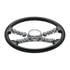 88177 by UNITED PACIFIC - Steering Wheel - 18", Chrome, with Skull Accent, Black