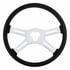 88237 by UNITED PACIFIC - Steering Wheel - 18" Carbon Black Rim, 4 Chromes Spokes
