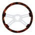 88248 by UNITED PACIFIC - Steering Wheel - 18", Flame, with Hydro, Dip Finish Wood, 4 Spoke