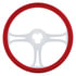 88247 by UNITED PACIFIC - Steering Wheel - Red, with Chrome Spokes, "Blade"