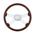 88310 by UNITED PACIFIC - Steering Wheel - 18" 4 Spoke, with Chrome Horn Bezel and Horn Button
