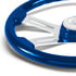 88313 by UNITED PACIFIC - Steering Wheel - 18" 4 Spoke, with Color Matching Horn Bezel, Electric Blue