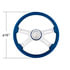 88313 by UNITED PACIFIC - Steering Wheel - 18" 4 Spoke, with Color Matching Horn Bezel, Electric Blue