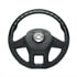 88345 by UNITED PACIFIC - Steering Wheel - 18 " dia., Glossy Black, Leather and Wood, fits 2012-2021 Peterbilt 579