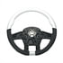 88352 by UNITED PACIFIC - Steering Wheel - 18 " dia., Pearl White, Leather and Wood, fits 2012-2021 Peterbilt 579