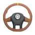 88372 by UNITED PACIFIC - YourGrip GT PRO Leather Series Steering Wheel - 18 inches, Brown