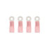 98201 by UNITED PACIFIC - Ring Terminal - 4 Pieces, Pink, 8 AWG, #10 Stud, CS Heat Shrink