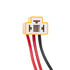 98351 by UNITED PACIFIC - Headlight Connector - Orange, 3-Contact, Female, for 9003 and H4 Halogen Bulb