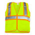 99219L by UNITED PACIFIC - Safety Vest - Yellow, Large, High Visibility, with Pocket and Zipper