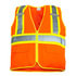 99220S by UNITED PACIFIC - High Visibility Safety Vest - Orange, with Reflective Strips and Pocket, Small